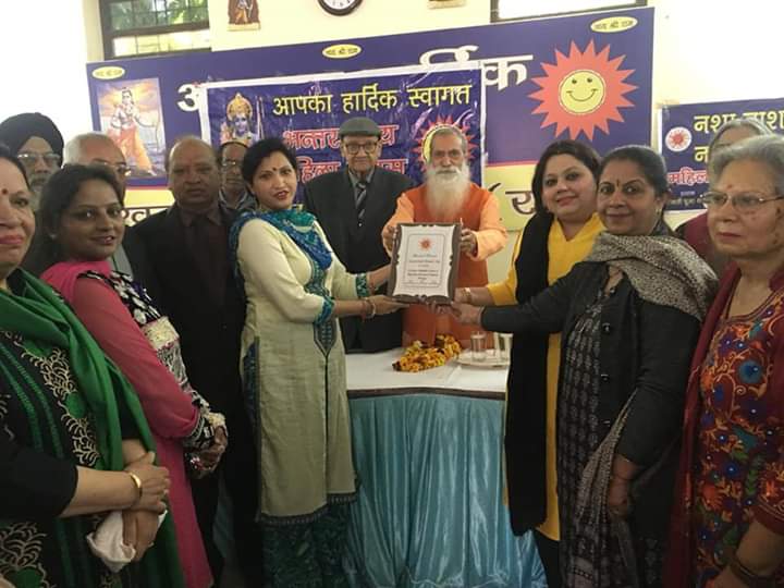 ਭਵਦੀਪ ਕੋਹਲੀ ਨੂੰ ਮਹਿਲਾ ਖੱਤਰੀ ਸਭਾ ਨੇ ਕੀਤਾ ਸਨਮਾਨਤ