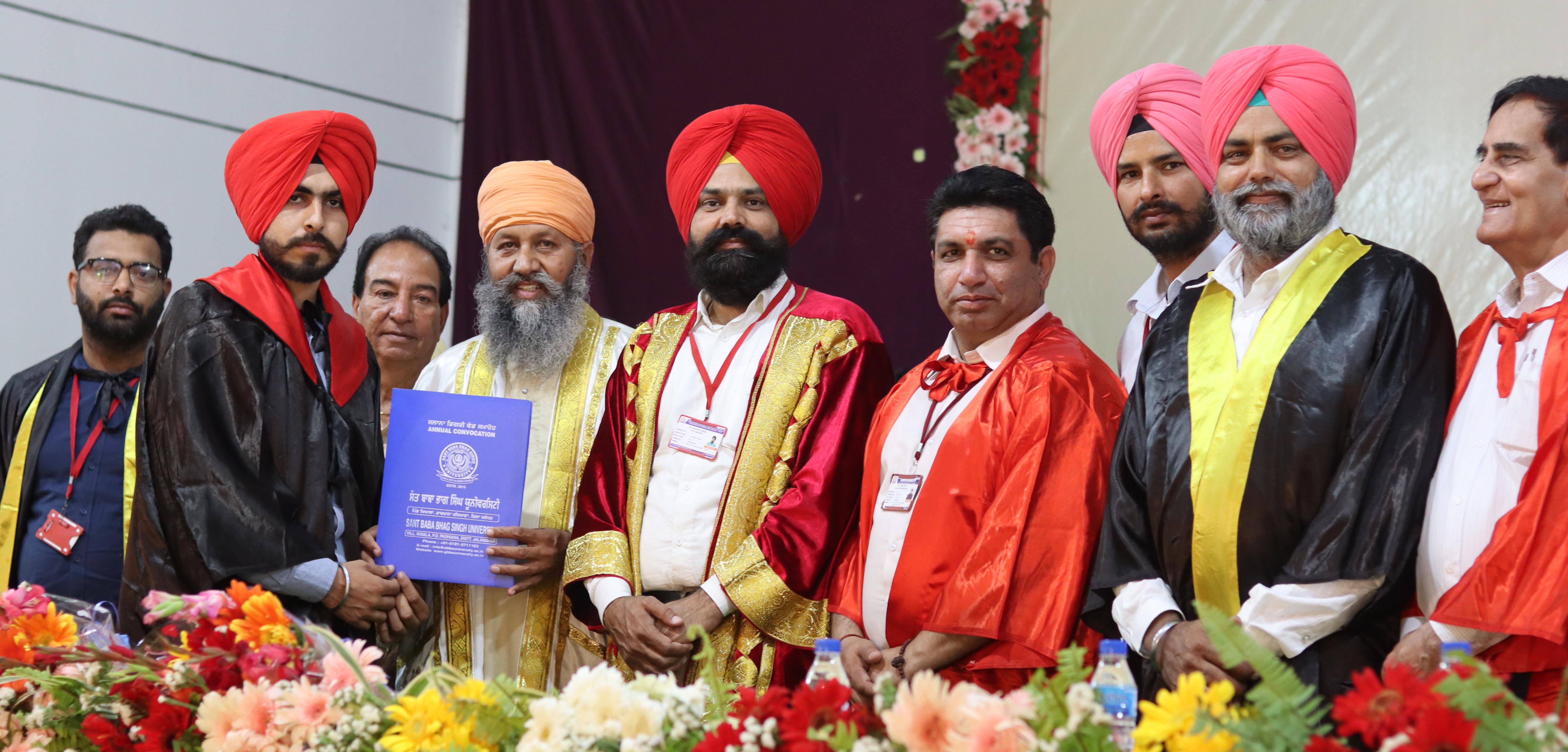 ਸੰਤ ਬਾਬਾ ਭਾਗ ਸਿੰਘ ਯੂਨੀਵਰਸਿਟੀ ਵਿਖੇ ਸਾਲਾਨਾ ਡਿਗਰੀ ਵੰਡ ਸਮਾਰੋਹ