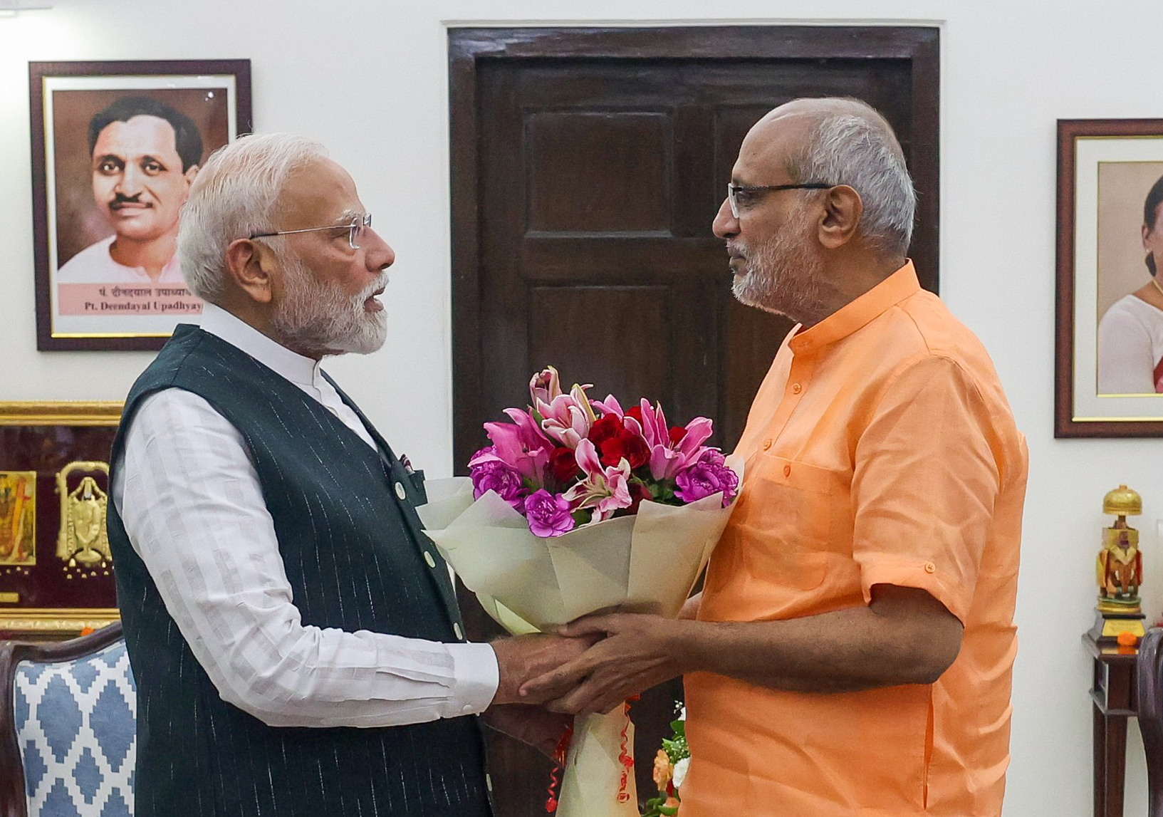 PM ਨਰਿੰਦਰ ਮੋਦੀ ਨੇ ਸੀਪੀ ਰਾਧਾਕ੍ਰਿਸ਼ਨਨ ਨੂੰ ਉਪ ਰਾਸ਼ਟਰਪਤੀ ਬਣਨ 'ਤੇ ਦਿੱਤੀ ਵਧਾਈ, ਦੇਖੋ ਤਸਵੀਰਾਂ