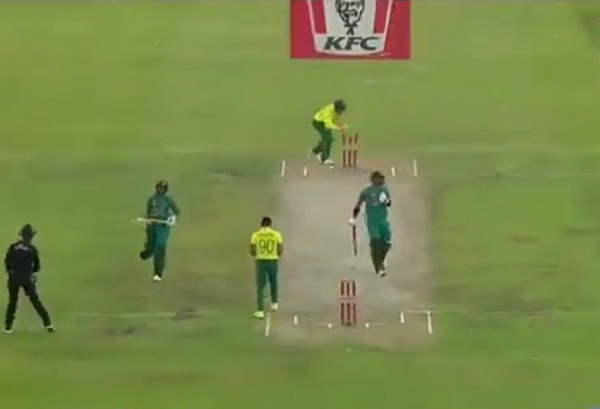 shoaib malik  s run out has given way to spectators  video 