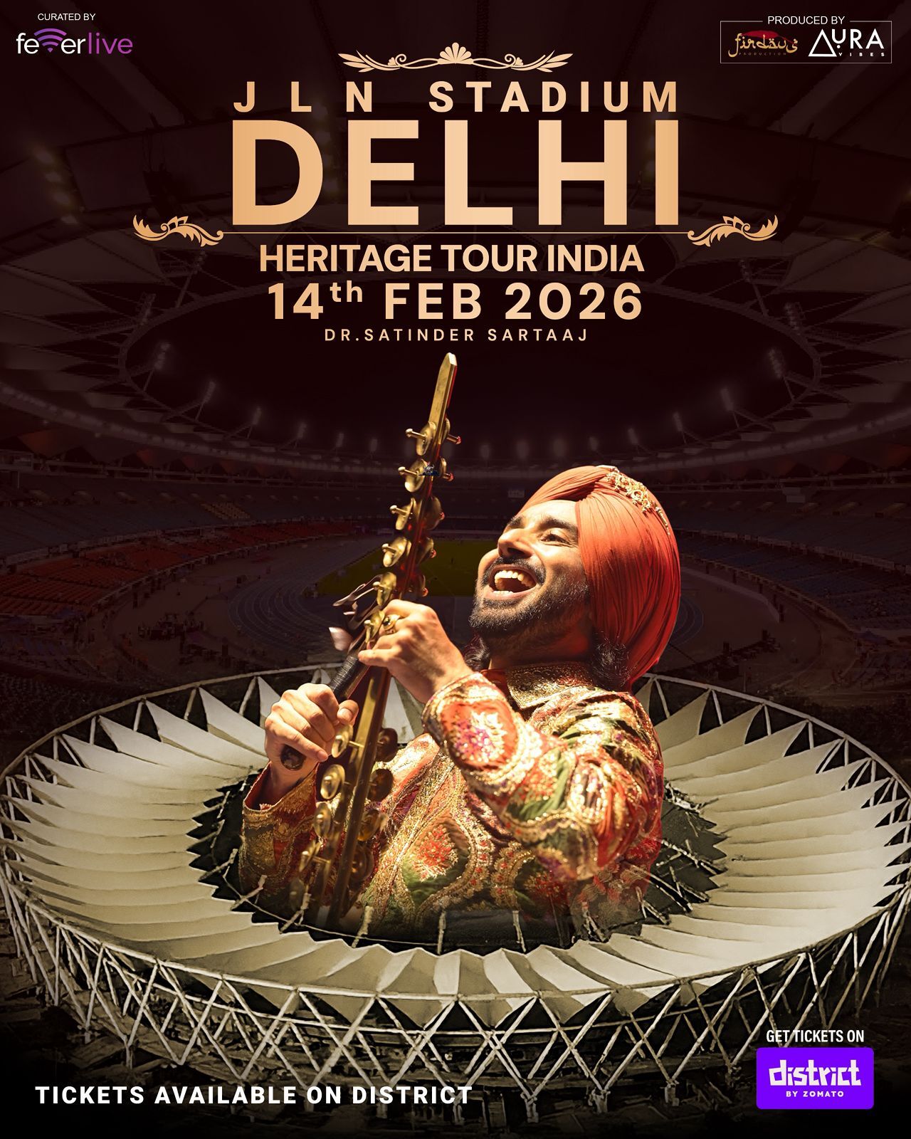 ਸਤਿੰਦਰ ਸਰਤਾਜ 14 ਫਰਵਰੀ 2026 ਨੂੰ ਦਿੱਲੀ ’ਚ ‘ਹੈਰੀਟੇਜ ਟੂਰ ਇੰਡੀਆ’ ਨਾਲ ਰਚਨਗੇ ਸੰਗੀਤਕ ਇਤਿਹਾਸ