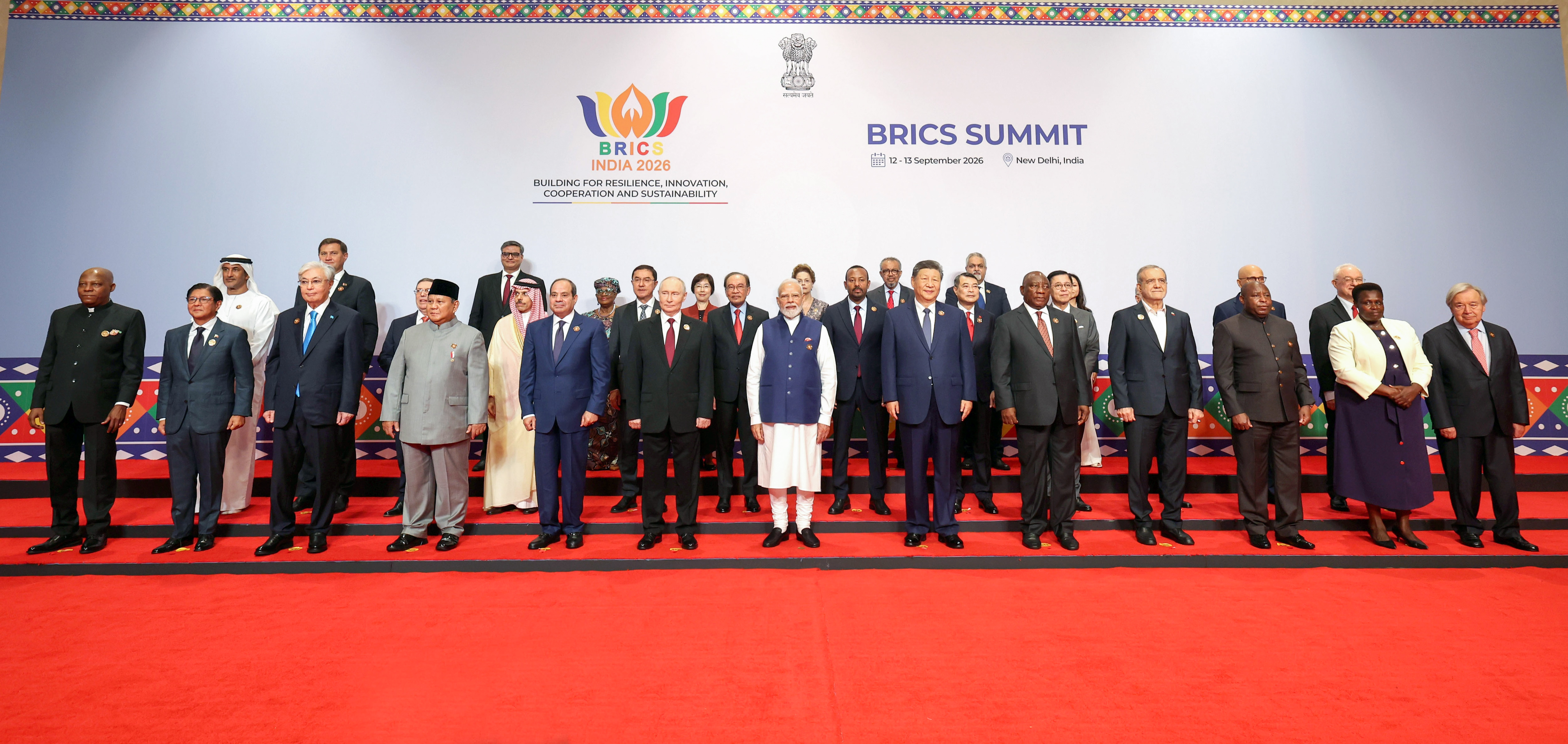 BRICS ਸੰਮੇਲਨ 2026 ਦੇ ਦੂਜੇ ਦਿਨ ਪ੍ਰਧਾਨ ਮੰਤਰੀ ਨਰਿੰਦਰ ਮੋਦੀ ਨੇ ਵਿਸ਼ਵ ਨੇਤਾਵਾਂ ਨਾਲ ਖਿੱਚਵਾਈ ਫੈਮਿਲੀ ਫੋਟੋ