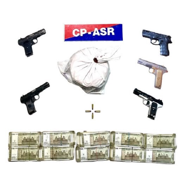 4 accused arrested with drugs and weapons worth crores