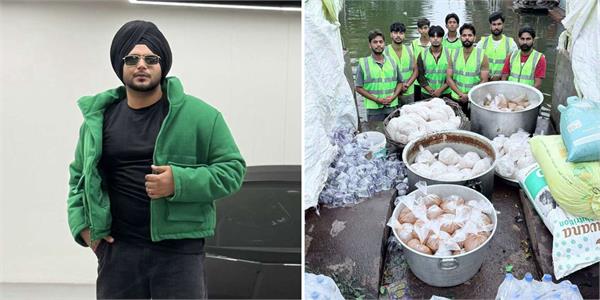 singer mani sandhu sent relief material for the flood victims of ajnala