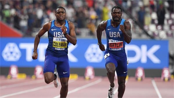 coleman beat gatlin in the 100 meter hurdles