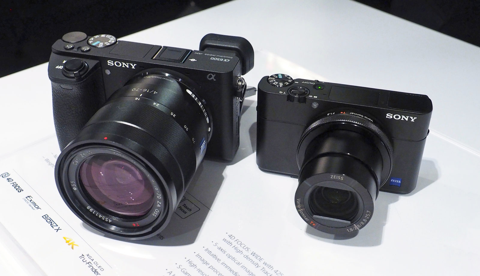 sony announces rx100 v and a6500 with incredibly fast 0 05 second af
