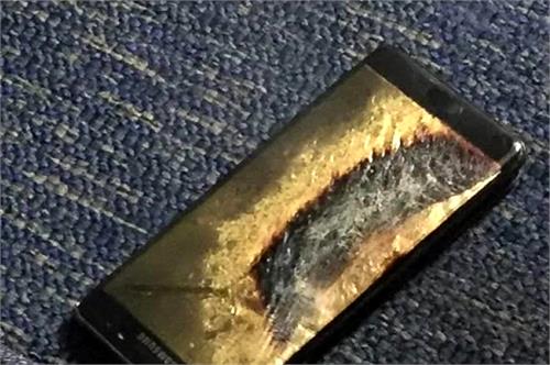 replacement samsung galaxy note 7 phone catches fire