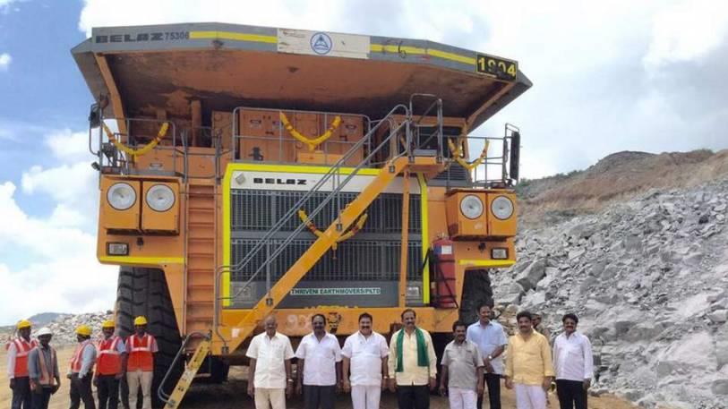 one of the world s largest truck belaz reached in india