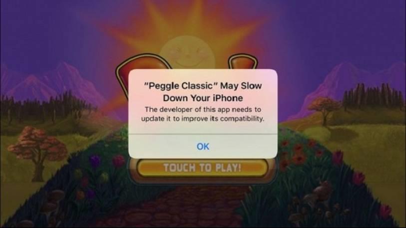 ios 10 1 alert older apps may slow iphone