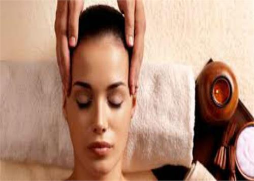 with 45 seconds massage on the forehead advantages