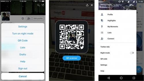 twitter adds snapchat like qr codes on ios and android
