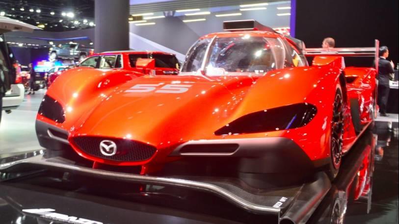 mazda has shown the first glimpse of the new racing car