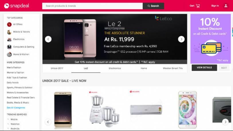 snapdeal unbox 2017 sale big discounts on these smartphones and cameras