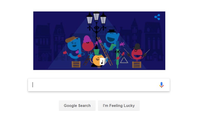 google doodle tis the season album christmas carols