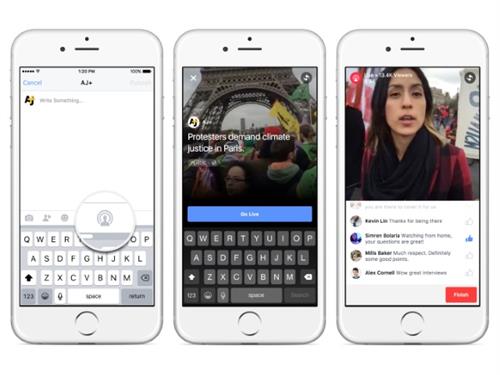 with iphone user can stream live video on facebook