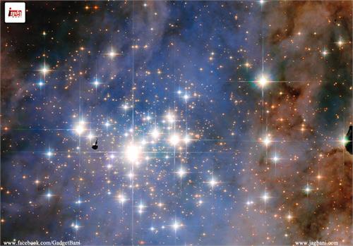 hubble shows some brightest stars of the galaxy
