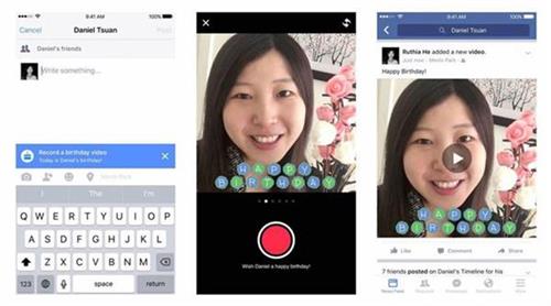 facebook birthday videos photo smartphone
