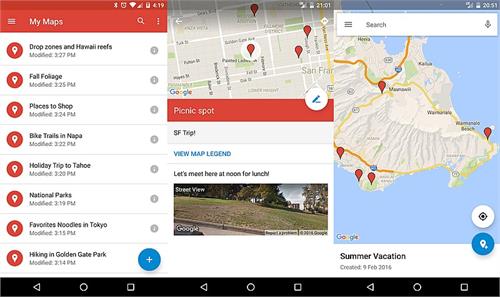 google my maps app finally got its first update