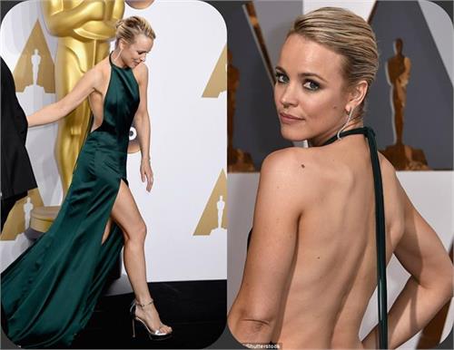 rachel mcadam in backless gown