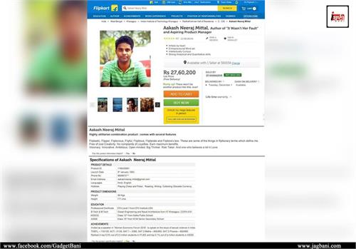 he put himself up for sale on flipkart