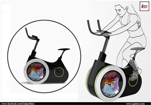 this bike can wash your cloth along with workout