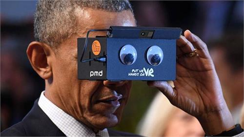 barack obama tested v r headset