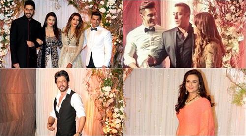 bipasha s eyes his first girlfriend ash salman stylish reception mumbai