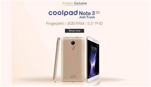 coolpad note 3 plus now available for purchase at amazon india for rs 8999