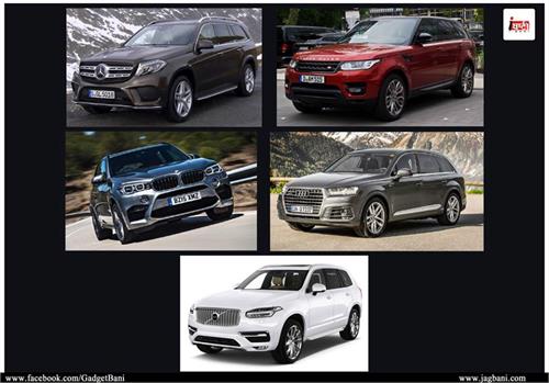 luxury suvs mercedes bmw xz audi q7 volvo xc90