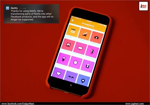 facebook going to shut down its notify app