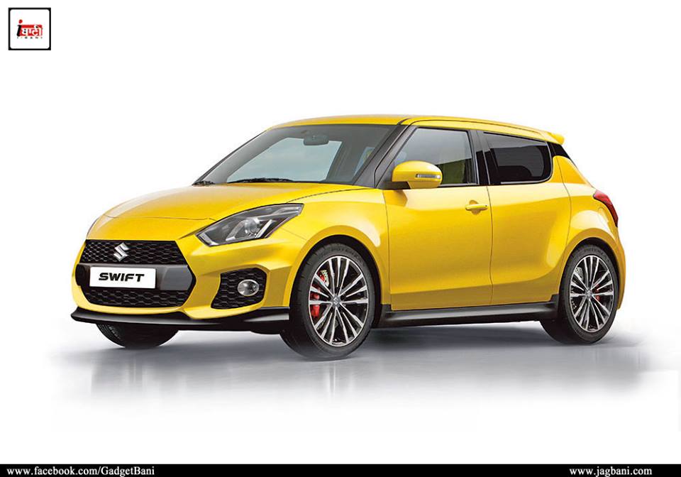 front and rear design pic leaked of the next gen 2017 maruti swift