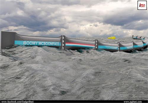 328 foot long floating barrier will collect ocean trash