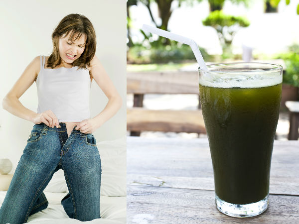 a glass of juice every morning with 5 kg less fat