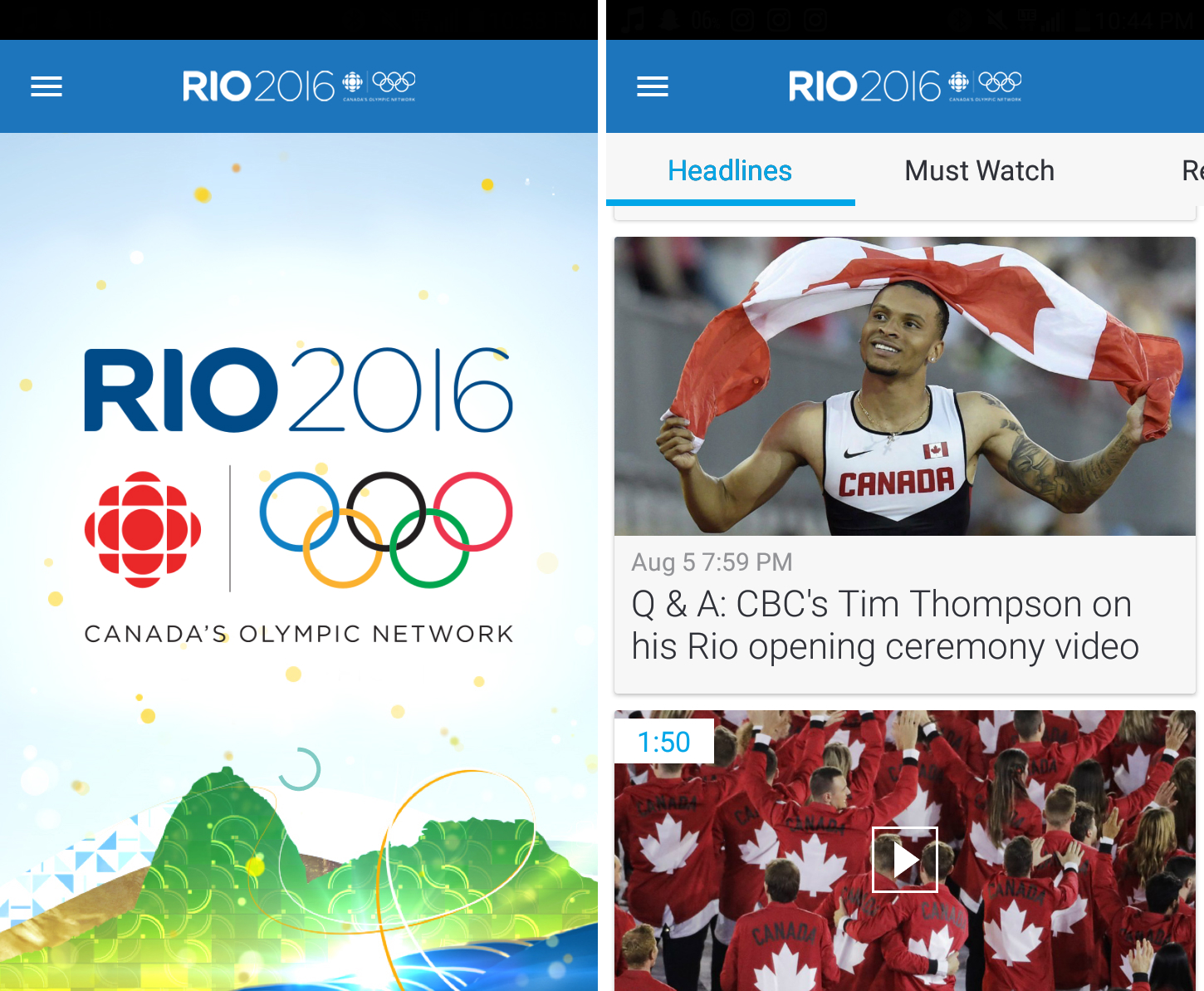 you can follow to rio olympics 2016 by this app