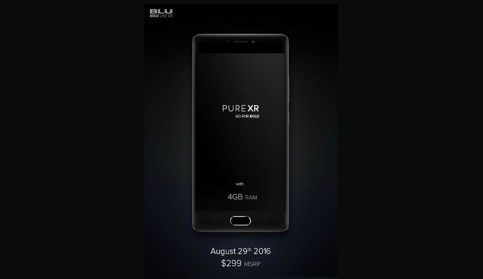 blu pure xr with 4gb of ram to release on august 29