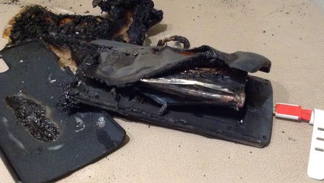 after samsung this smartphone caught fire