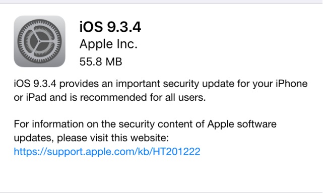 apple releases ios 9 3 4 with security updates