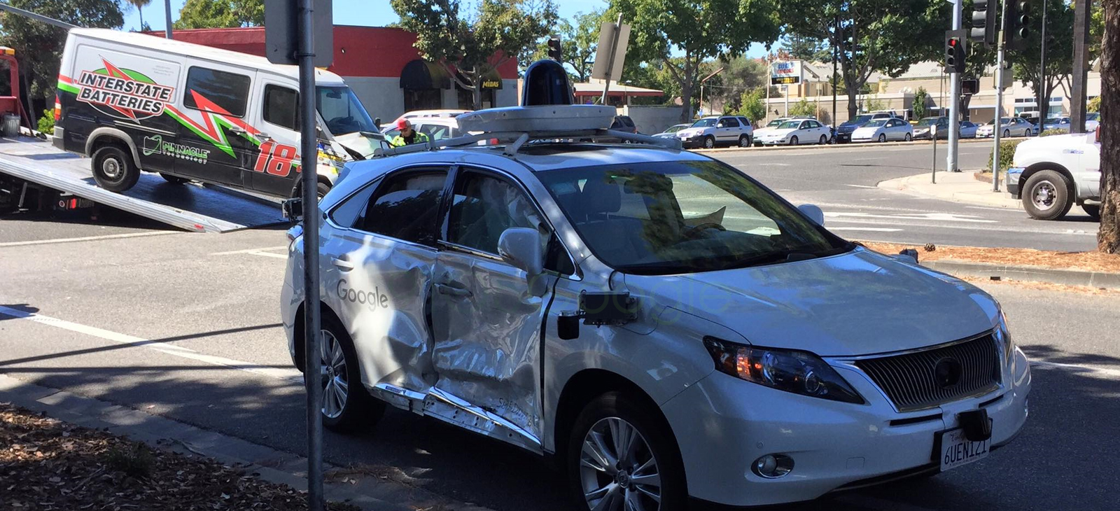 google s self driving car is the victim in a serious crash