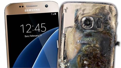 samsung galaxy s7 blast in britains lady hand