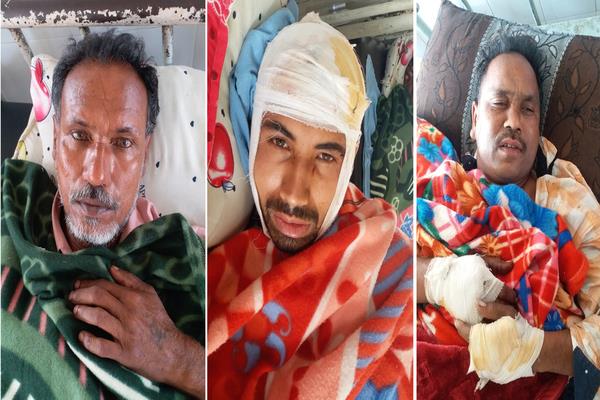 the car rammed through the riders