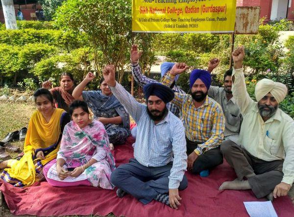 strike by non teaching staff of sikh national college