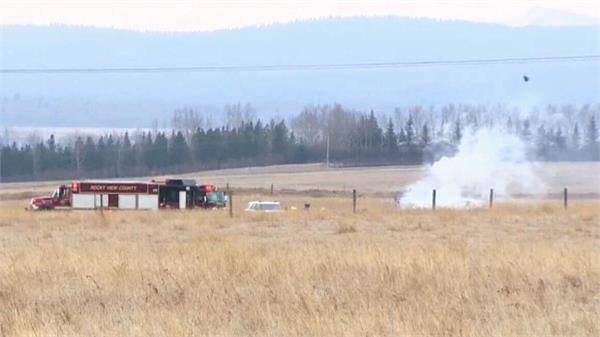 alberta plane crash  2 deaths