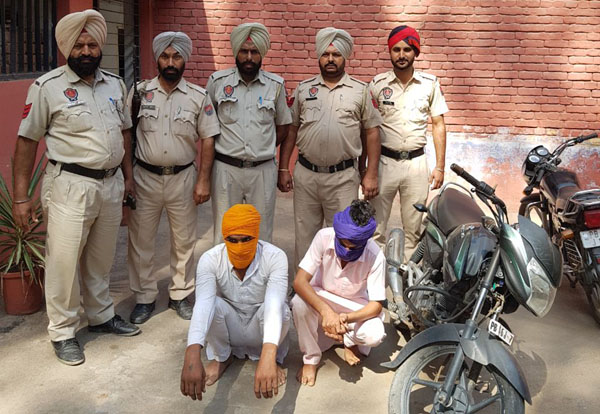 ਚੋਰੀ ਦੇ ਮੋਟਰਸਾਈਕਲ ਸਮੇਤ 2 ਕਾਬੂ