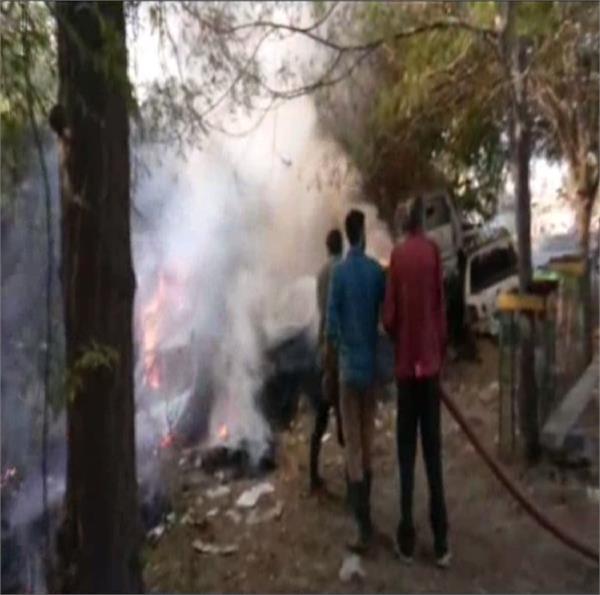 35 vehicles caught fire