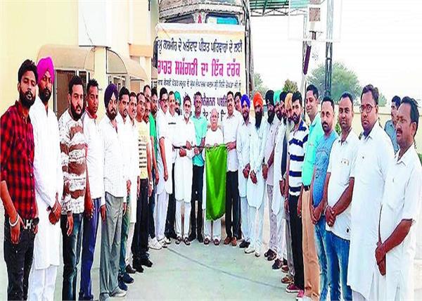 truck relief material sent to families of j   k victims