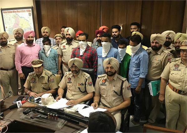 moga police arrested gangster gagan haathur and three more deadly weapons