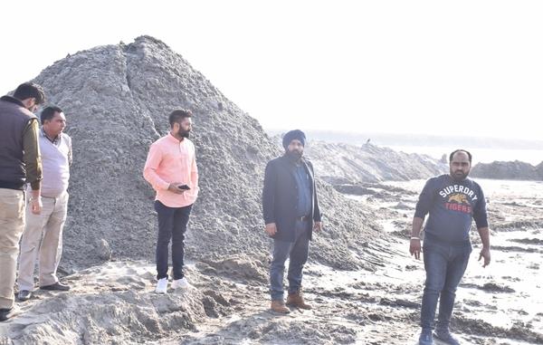 nearing the river sutlej  blindly illegal mining