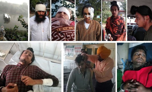 ਧੁੰਦ ਕਾਰਨ ਟੈਂਪੂ ਟਰੈਵਲਰ ਵੇਈਂ ''ਚ ਡਿੱਗਾ, 16 ਸ਼ਰਧਾਲੂ ਜ਼ਖ਼ਮੀ