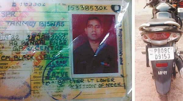 captivity of artificial military card  motorcycle recovered