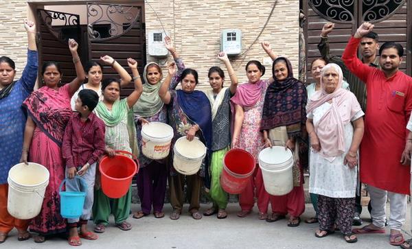 angry people protested by taking empty utensils